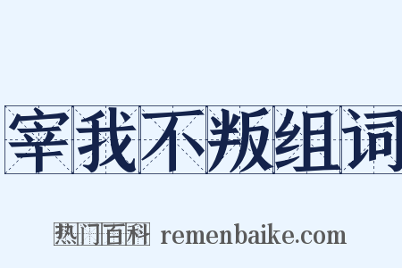宰我不叛组词是什么意思的图片